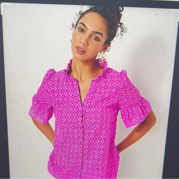 Pink Patterned Women's Top - Picture 1 of 3